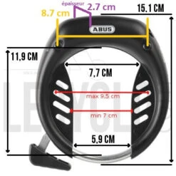 Antivol De Cadre à Clés Tectic 496 De Vélo ABUS 12 Antivol De Cadre à Clés Tectic 496 De Vélo ABUS -Magasin D'accessoires De Vélo antivol de cadre a cles tectic 496 de velo abus full 5