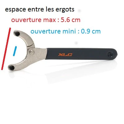 XLC Clef Double Ergots Pour Roue Libre Et Boitier De Pédalier Vélo 4 XLC Clef Double Ergots Pour Roue Libre Et Boitier De Pédalier Vélo – Image 2