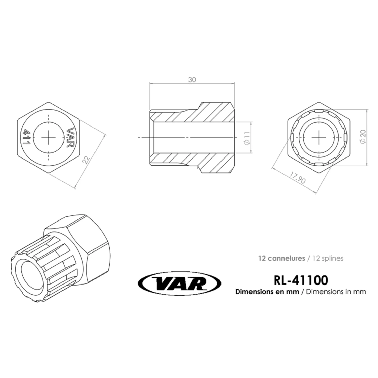 Démonte Roue-libre Falcon / Tiger / Shimano RL-41100 Var 4 Démonte Roue-libre Falcon / Tiger / Shimano RL-41100 Var – Image 2