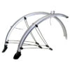 Messingschlager Paire De Garde Boue Pour Vélo 26 Pouces Avec Câble électrique - 60 Mm -Magasin D'accessoires De Vélo garde boue argent avant et arriere pour velo 26 pouces 60 mm full