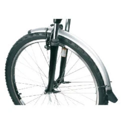 Messingschlager Paire De Garde Boue Pour Vélo 26 Pouces Avec Câble électrique - 60 Mm -Magasin D'accessoires De Vélo garde boue argent avant et arriere pour velo 26 pouces 60 mm full 3