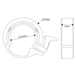 Sonnette Pour Vélo Classic Large Noire Knog Oi -Magasin D'accessoires De Vélo sonnette pour velo classic large noire knog oi full 4