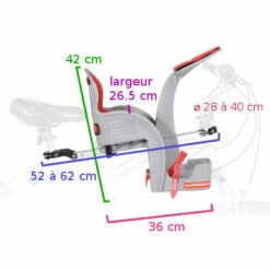 WeeRide DeLuxe Siège Enfant Avant Pour Vélo -Magasin D'accessoires De Vélo weeride deluxe siege enfant avant marron pour velo full 6